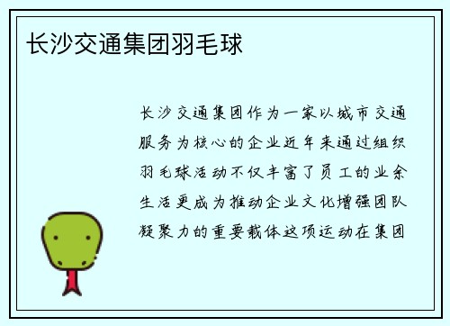 长沙交通集团羽毛球